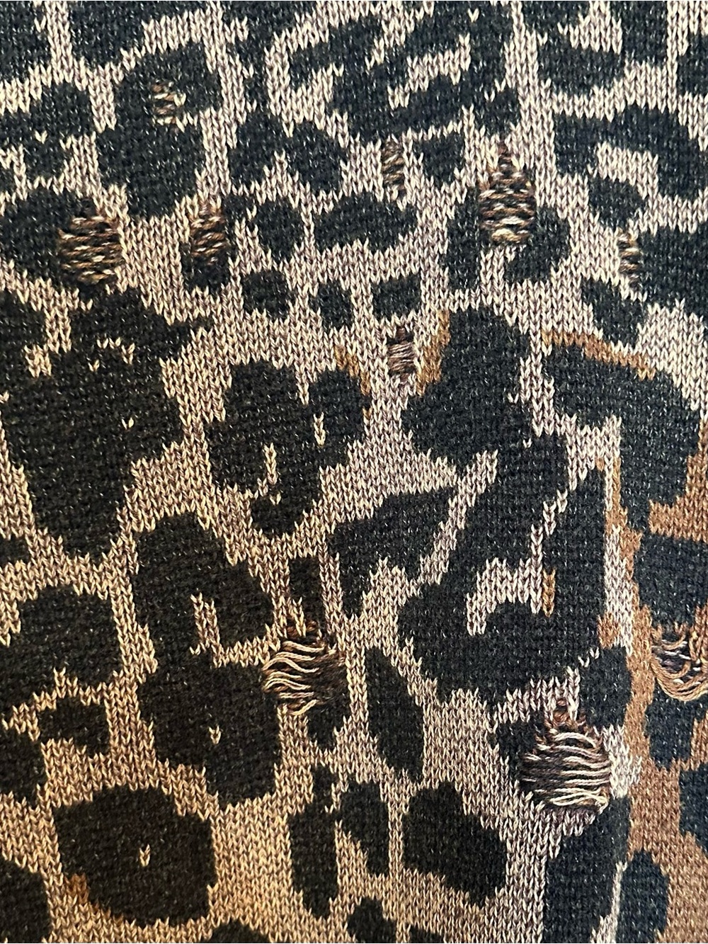The Ragged Priest Leopard Print Distressed Tina Knit Sweater - Picture 10 of 10